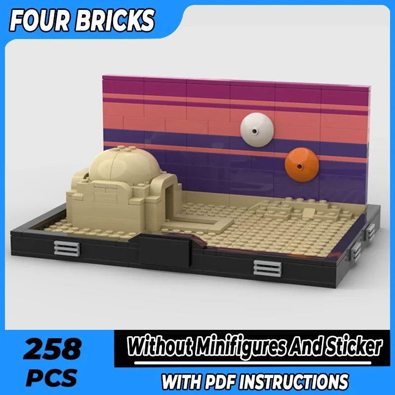 

Star Movie Model Moc Building Bricks Desert Sunset Diorama Technology Modular Blocks Gifts Christmas Toys DIY Sets Assembly