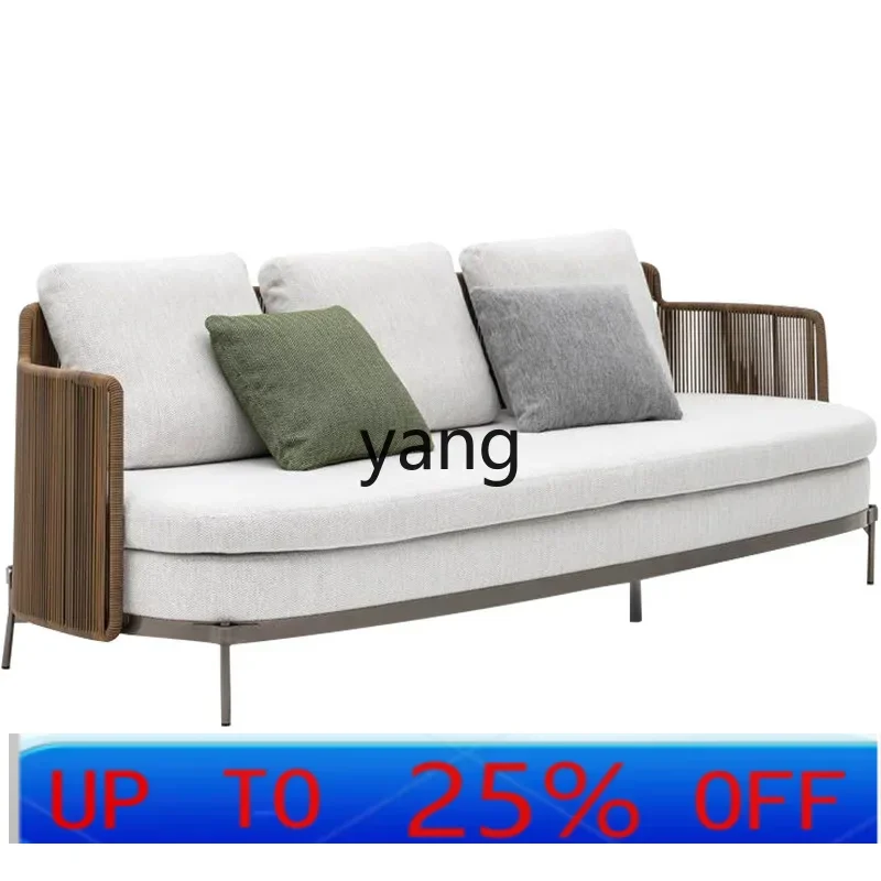 

LMMoutdoor sofa teak rattan sofa rattan furniture outdoor balcony rattan chair