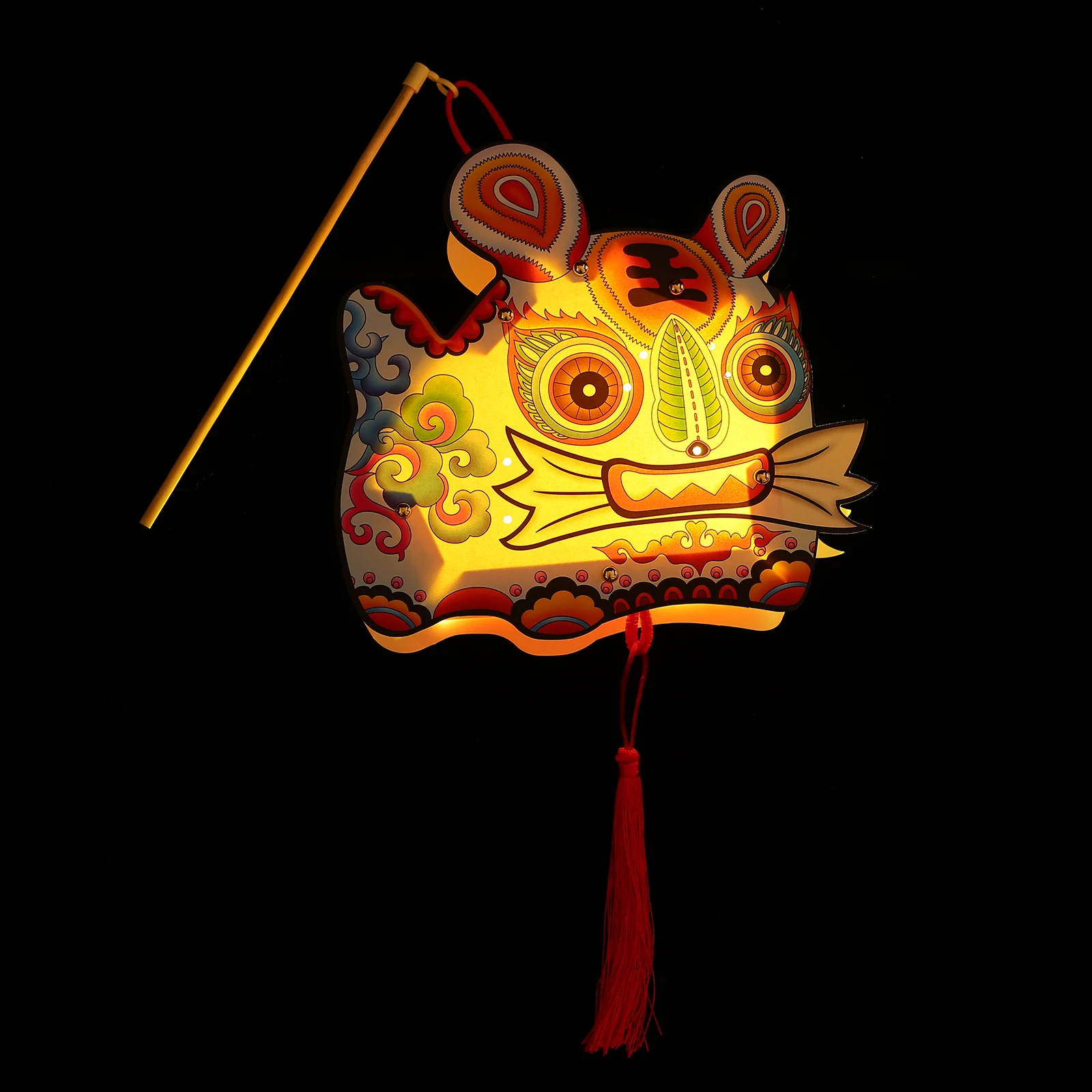 

Tiger Hand-held Lantern Kids Toys Lantern For The Year Of Tiger Indoor New Year Decor Cloth Lamp Gifts Durable Foldable Storage