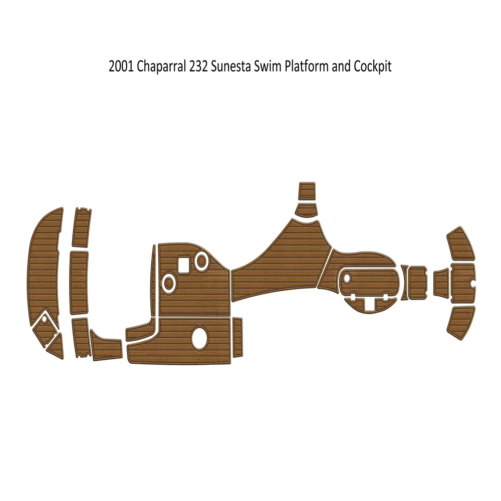 

2001 Chaparral 232 Sunesta Swim Platform Cockpit Boat EVA Foam Teak Floor Pad Backing Self Adhesive SeaDek Gatorstep Style
