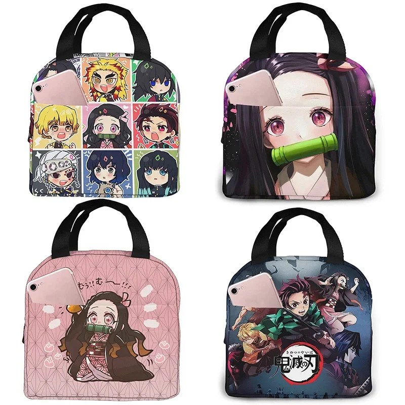 Anime Lunch Bag Tote Meal Bag Reusable Insulated Portable Anime Lunch Box for Women Mens Boy Girl Work School Picnic