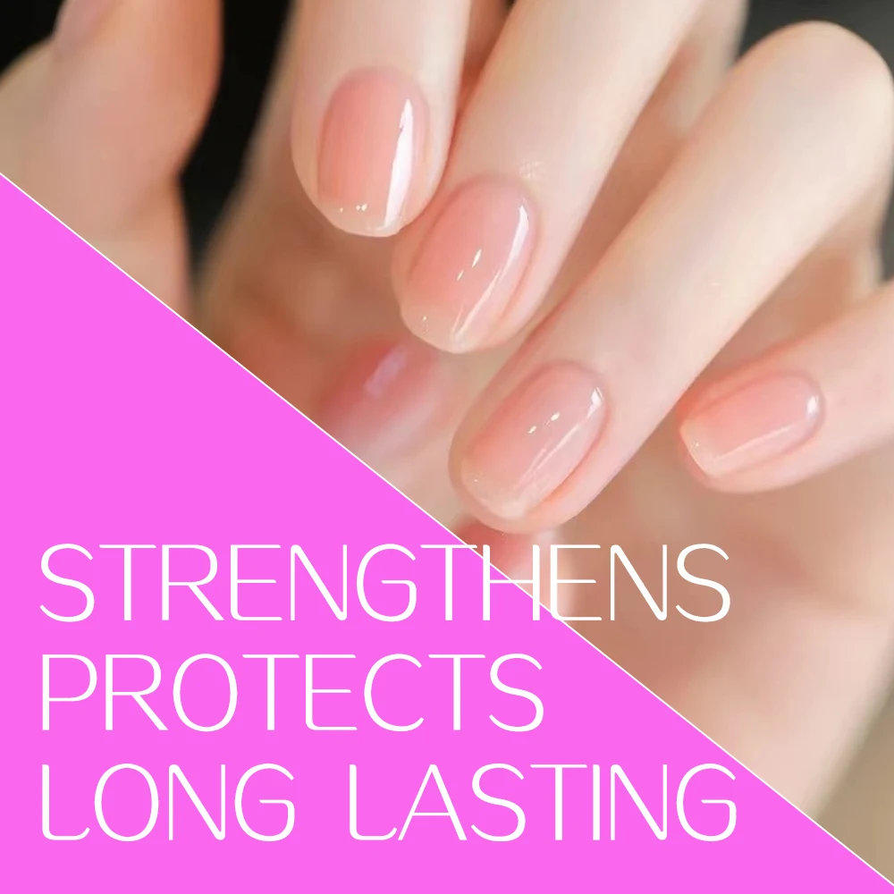 KODIES GEL Nagelversterker Nail Art Behandeling Groei Luchtdroog Melkachtig Roze Groei Basisolie Normale Nagellak Verharder Sterkte