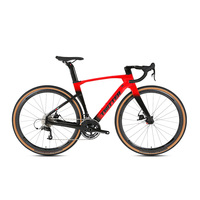 700*40C Carbon Fiber Gravel Off-Road Bike with Hydraulic Disc Brake Rival 22 Speed Gears on Rough Road Bicycle