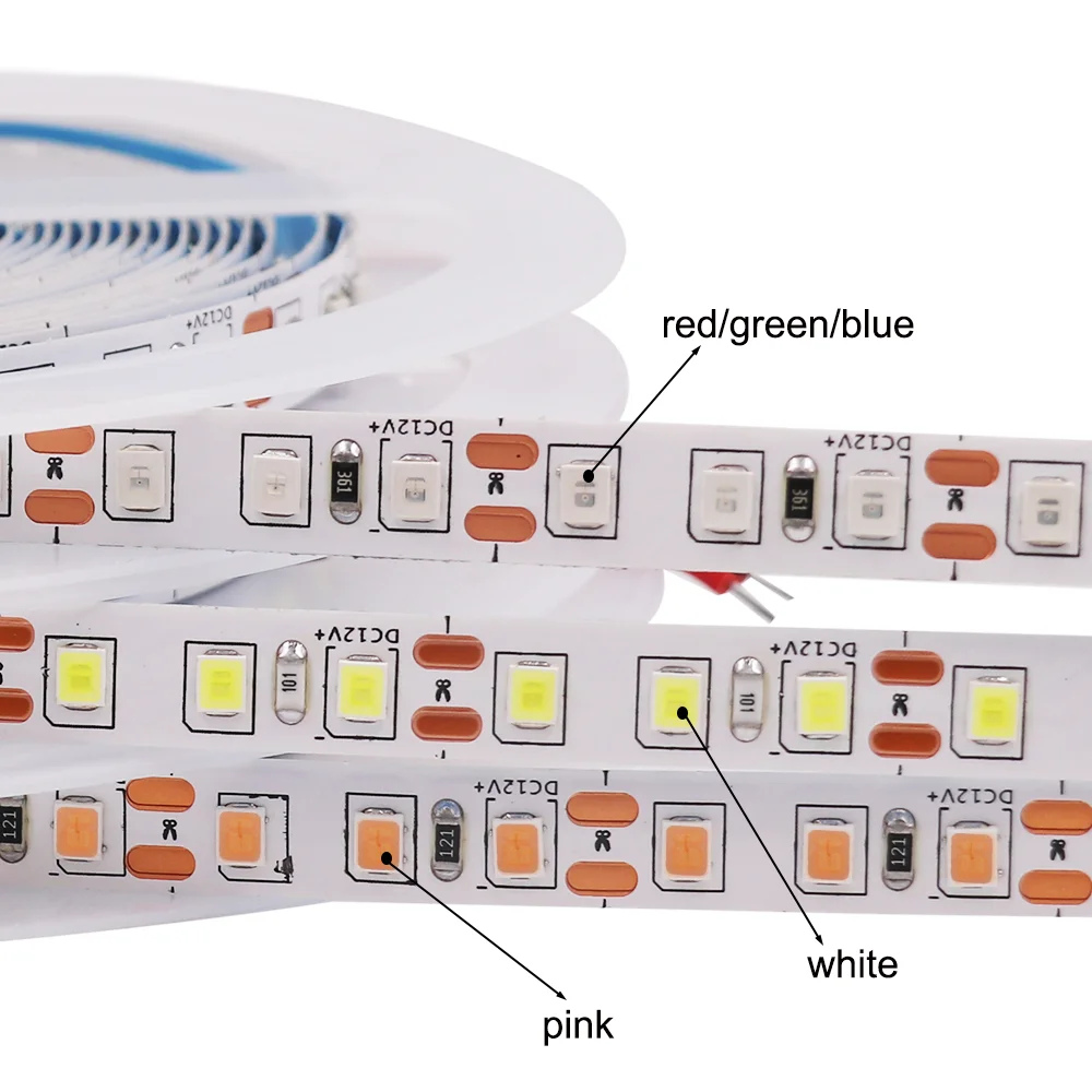 Taśma LED 12V DC24V LED Lights 2835 120 leds/m elastyczna taśma LED lodowy blękit czerwony zielony różowy żółty naturalna biel wstążka dioda 5m 10M