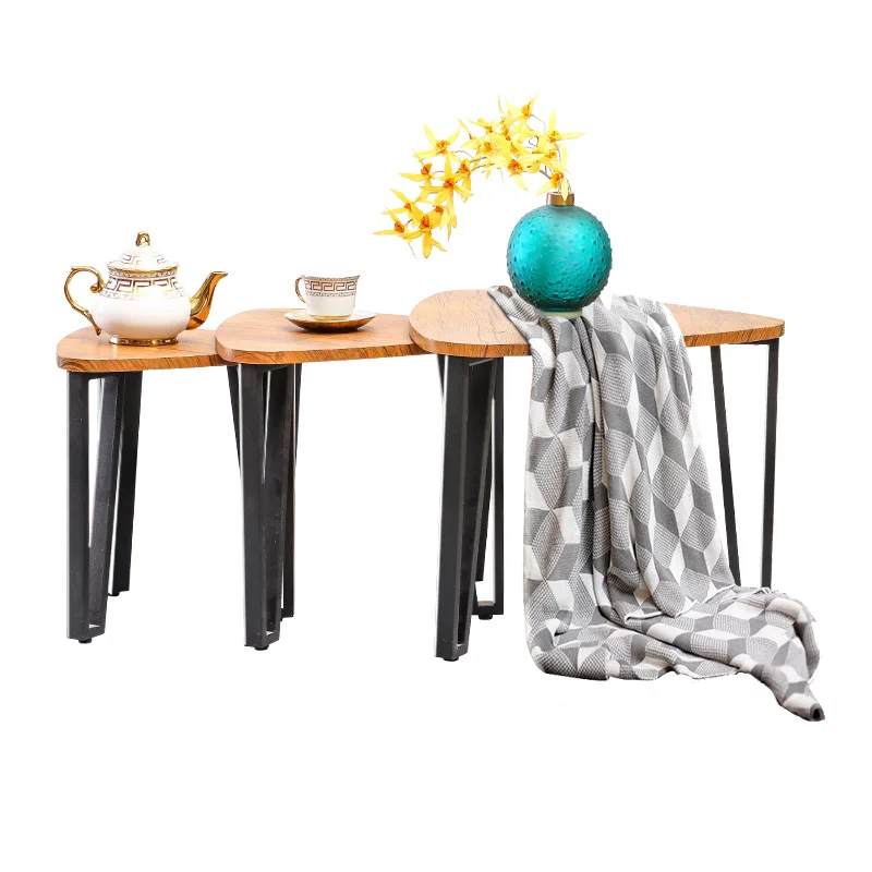Simple Nordic creative coffee table casual triangle coffee table small apartment balcony living room bedroom