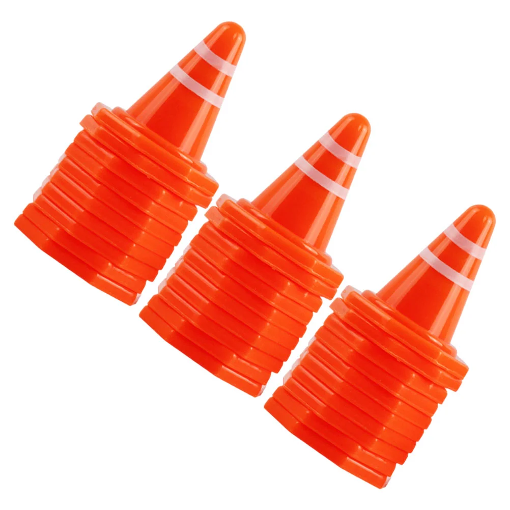 

50 Pcs Roadblocks Traffic Cones Models Kids Toys Indicator and Signs Plastic Mini Child Sports