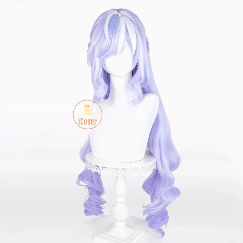 

asdh8@iCoser Zenless Zone Zero Vivian Cosplay Wig Purple Long Hair Curly Hair Mockingbird Halloween Party for Women Girls Role P