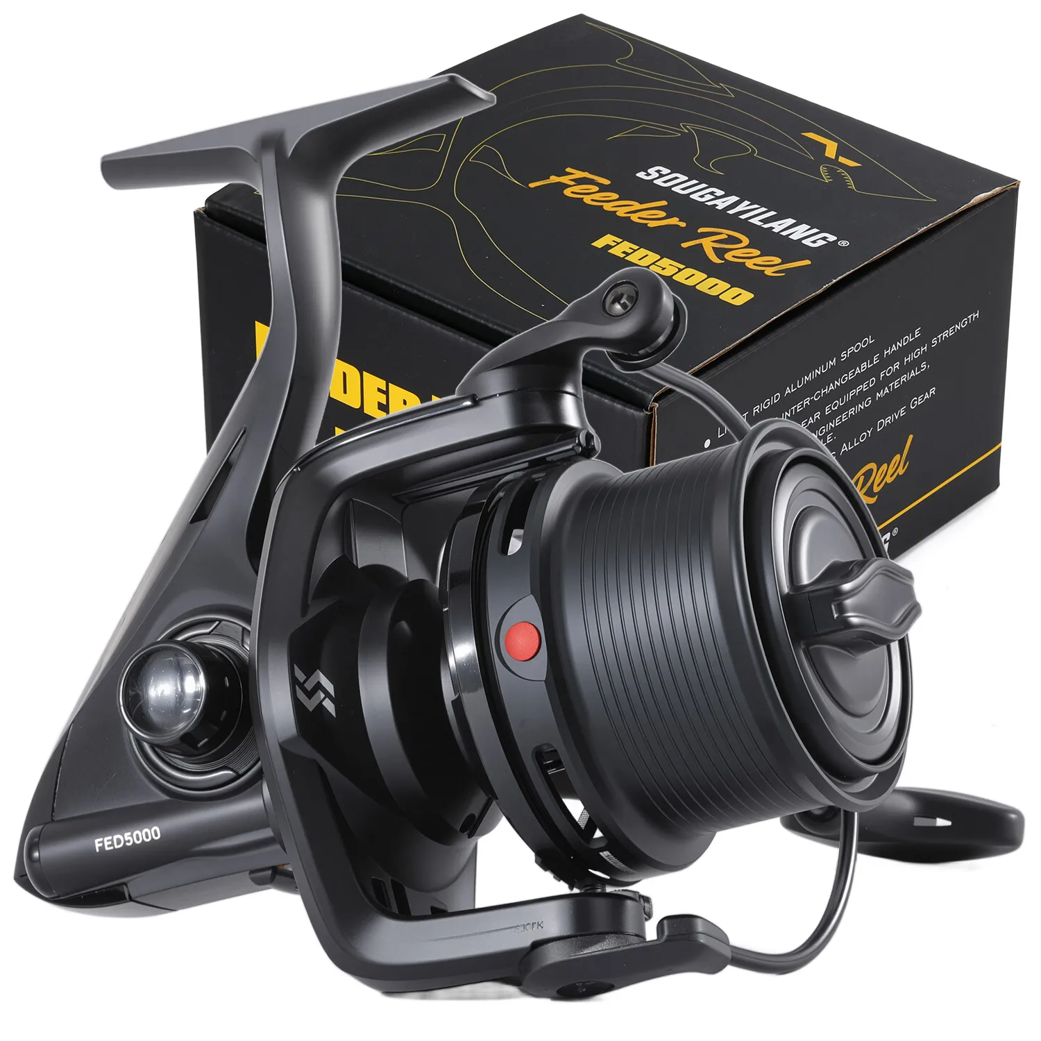 Carrete Spinning Sougayilang con Bobina Metálica para Jigging en Mar