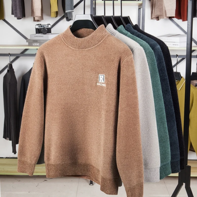 Designer Original Men's Knit Sweater Long Sleeve Crew Neck Letter Patch Warm Anti Pilling Casual Autumn Winter Men's Clothing