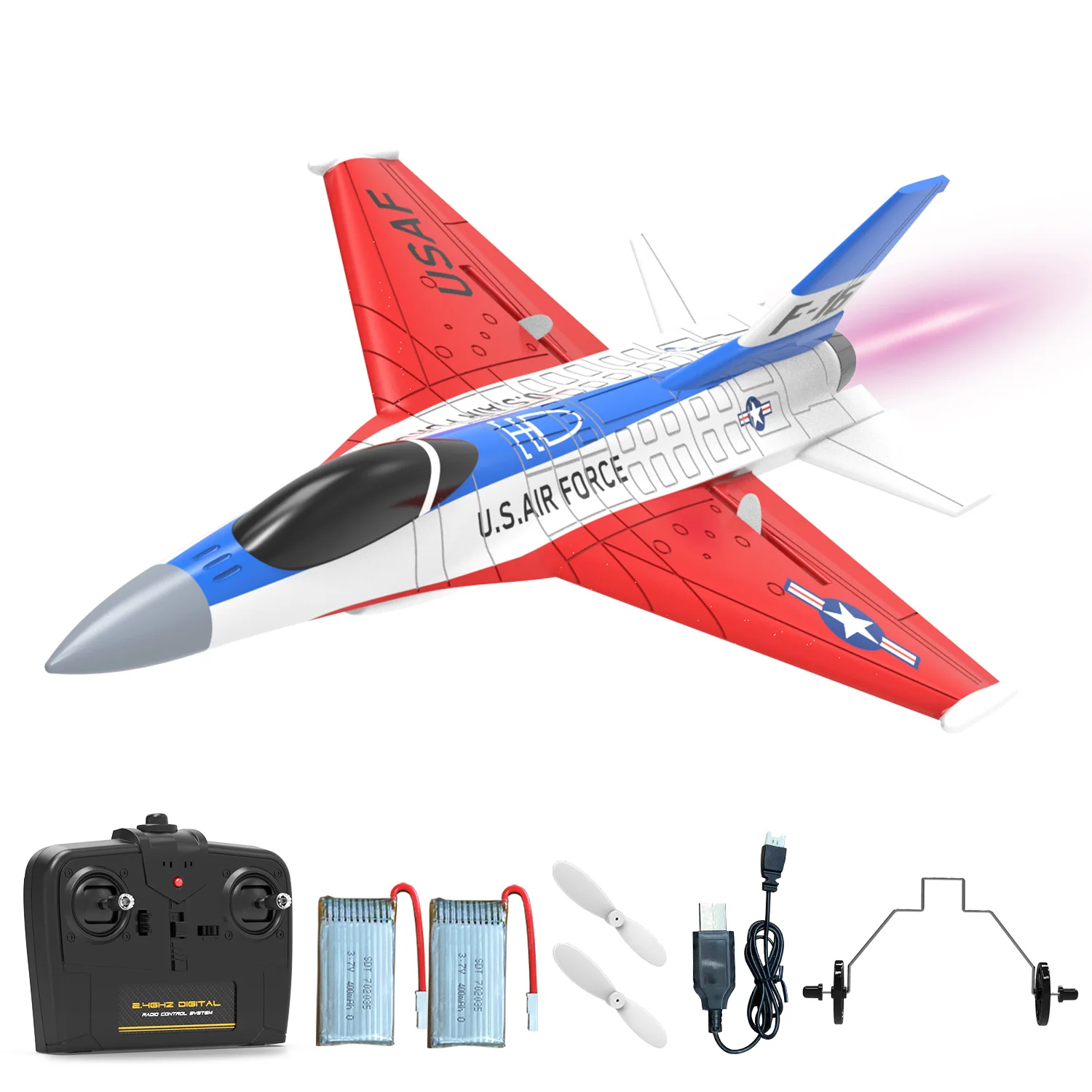 

Радиоуправляемый самолет Volantex 2.4Ghz 2CH F16 Falcon с эффектными световыми эффектами, из пенопласта EPP, с гироскопической системой стабилизации, для начинающих, 762-4RTF