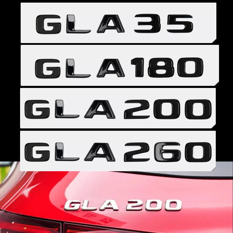 

Car Brand Logo Tailgate Tail Label Sticker Alphanumeric Sticker for Mercedes Benz GLA35 GLA45 GLA180 GLA200 GLA220 GLA260