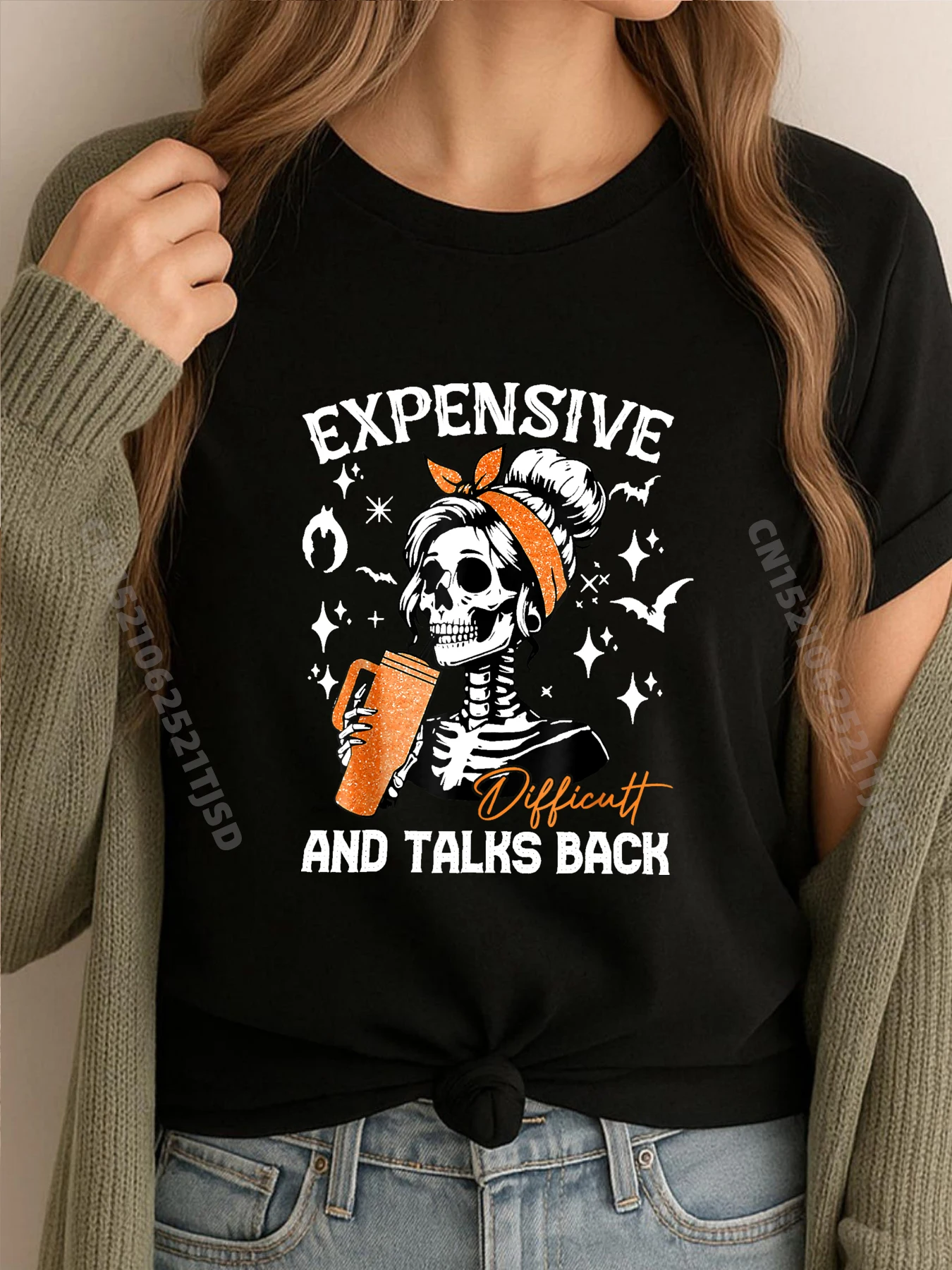 

Дорогие сложные разговоры Хэллоуин Мама Скелет Забавные футболки Топы Семья