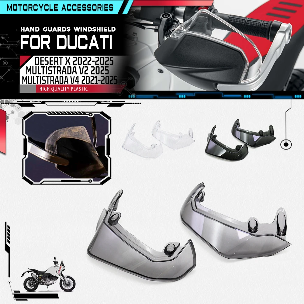 Motorcycle Accessories Handguard Extensions Windshield Cover For Ducati Multistrada V4 V4S V2 V2S Desert X Rally 2021-2025