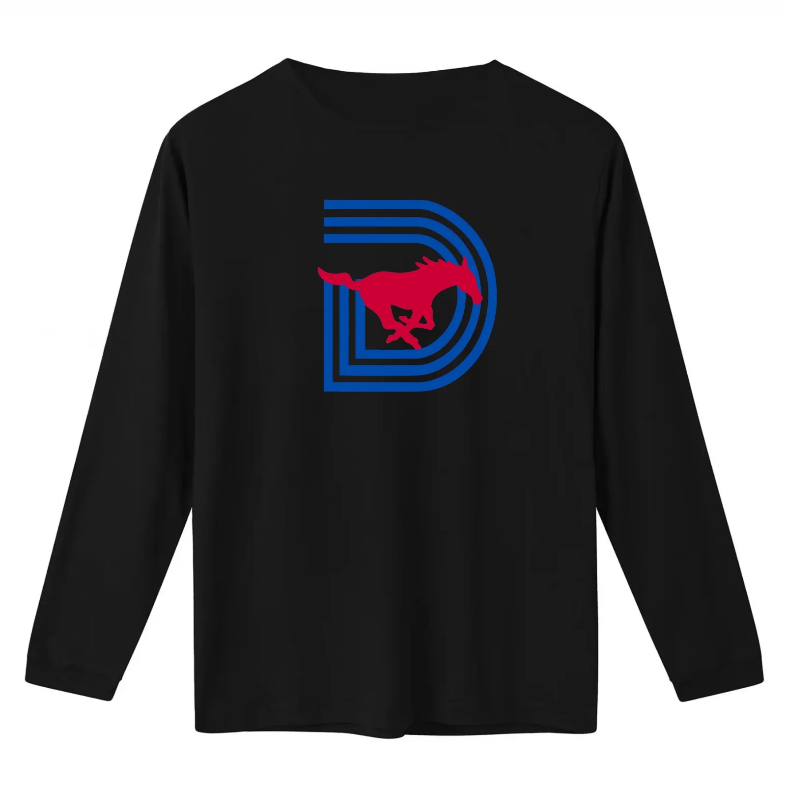SMU Triple D Logo T-Shirt Summer Casual Cotton Tee Oversized Streetwear Tops Vintage Graphic Print Loose Fit Short Sleeve