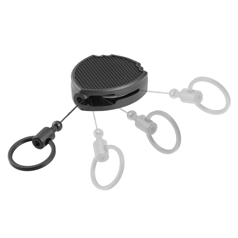 Heavy Duty Carabiner Keychain Reel, Extendable Clips