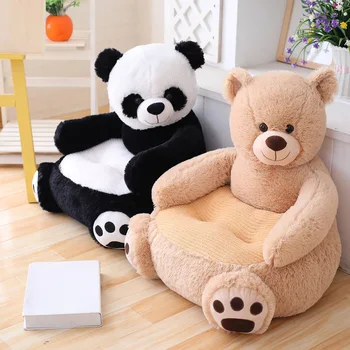 Podpórka na sofę dla dzieci Pokrowiec na siedzisko Kreskówka Pluszowa podpórka na krzesło bez wypełniacza Wygodne gniazdo dla malucha Puff Krzesło Pluszowy miś Zabawki