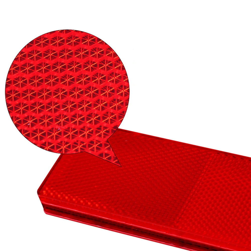 4 Pcs Reflector Car Reflecting Tapes Reflective Strip for Trailers Safety Stickers Self Adhesive Warning Reflectors