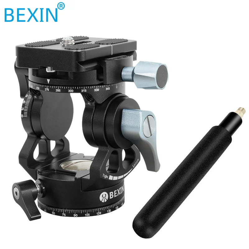 Factory Best-selling Aluminum Alloy Portable Pan Tilt DT-03R for Professional Camera Tripod