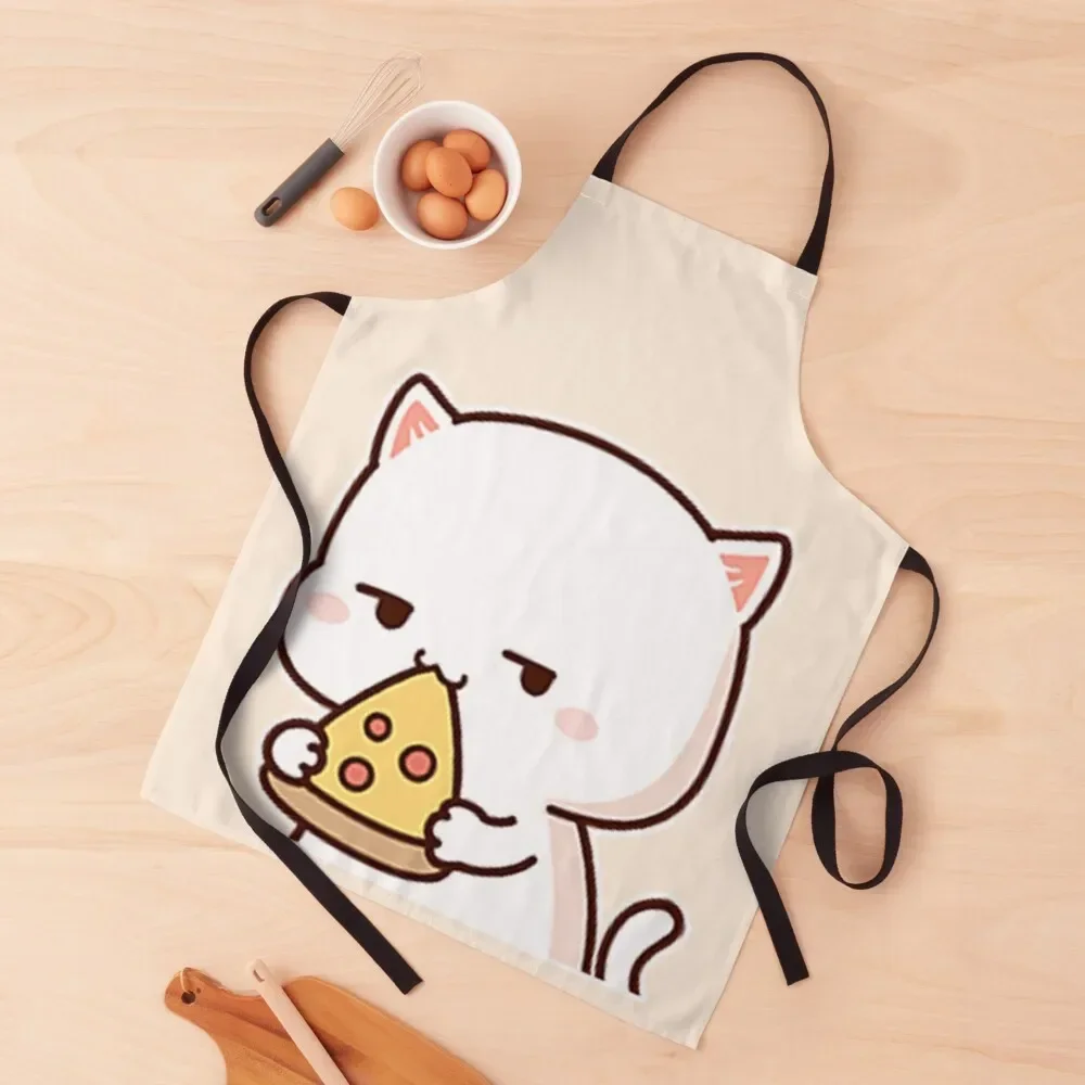 

Peach and goma mochi cat Apron beauty master Chef Uniform For Men For Women Apron