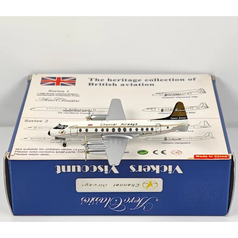 

Модель самолета AeroClassics 1/400 Channel Airways Visco 800 G-APPC, литая из сплава, коллекционная, декоративная