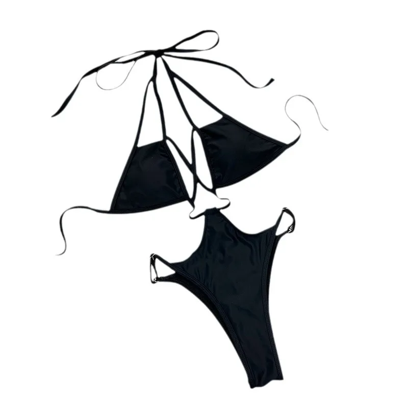 Black One Piece Swimsuit Female 2024 Trikini Swimwear Women Cut Out Bathing Suits Summer Beach Wear Bather Monokini Swim Pool