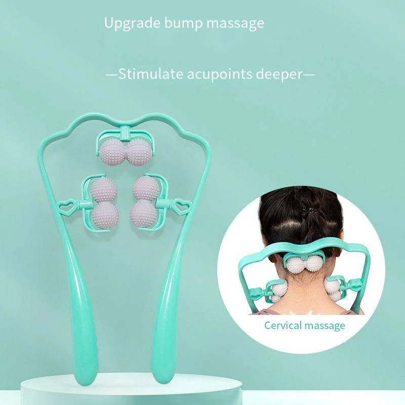 Cervical vertebra shoulder and neck massage home manual massager hand-held neck clamping device kneading neck relaxation massage