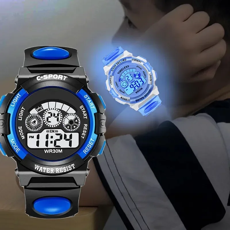 Nuovi orologi elettronici per bambini quadrante luminoso sveglie multifunzione impermeabili LED orologio da polso digitale per ragazzi e ragazze