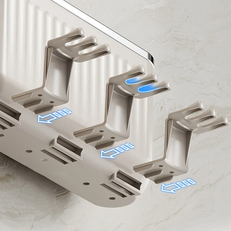 Wall-mounted Toothbrush Holder No Punching Multifunctional Toothbrush Rack Toothpaste Squeezer Storage Box Bathroom Accesories