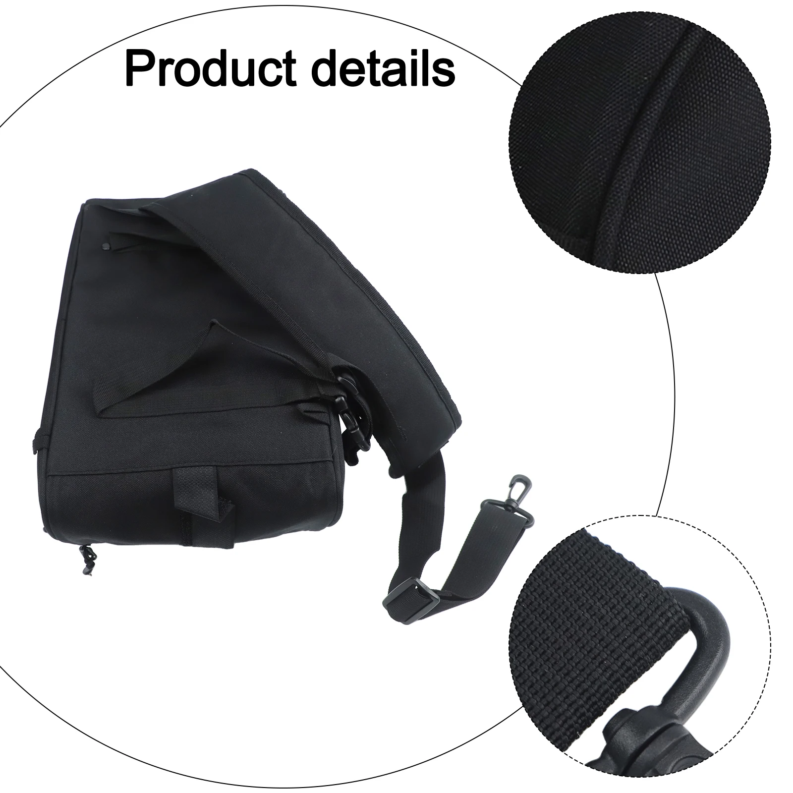 1 Stück 8L Fahrrad-Gepäckträgertasche, wasserdichte Nylon-Hecktasche mit Schnellverschluss und Schultergurt für MTB-Pendlerfahrten – Detail 4