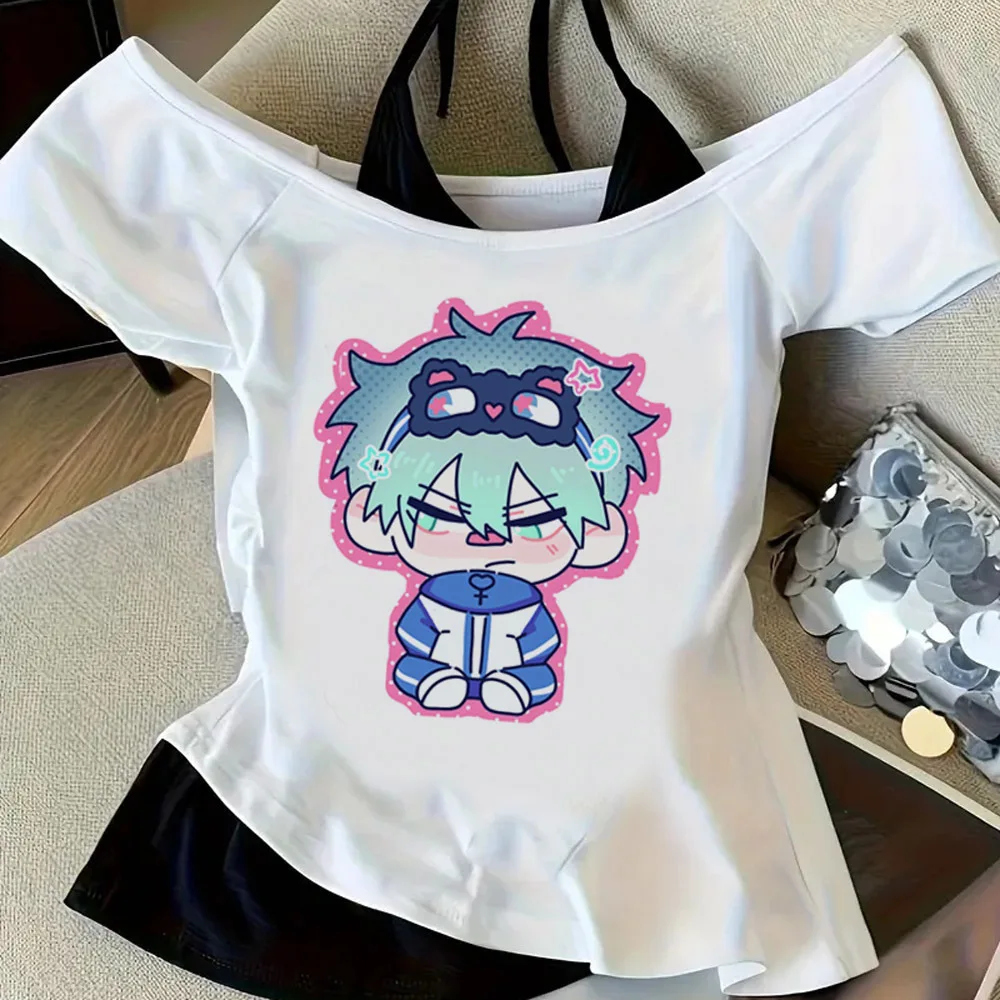 Alien Stage crop top ladies anime graphic japanese cute gothic shirt meme gothic party 2000s y2k
