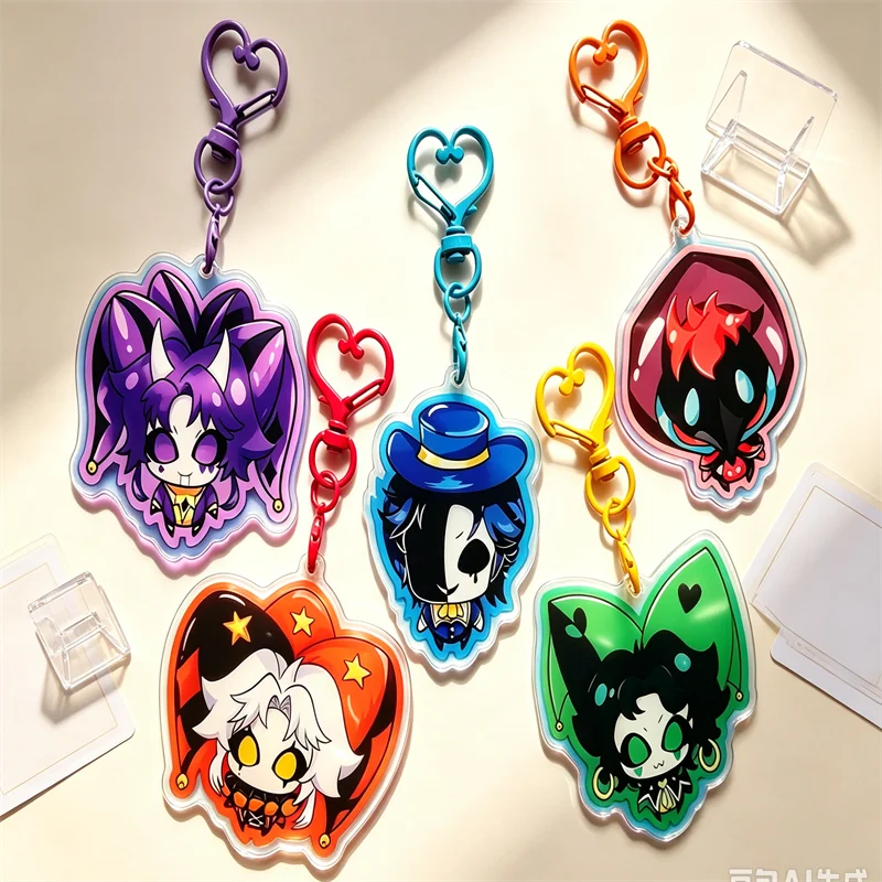 The Freak Circus Glitter Acrylic Keychain Set | 5-Piece Chibi Bag Charms for Fans & Collectors