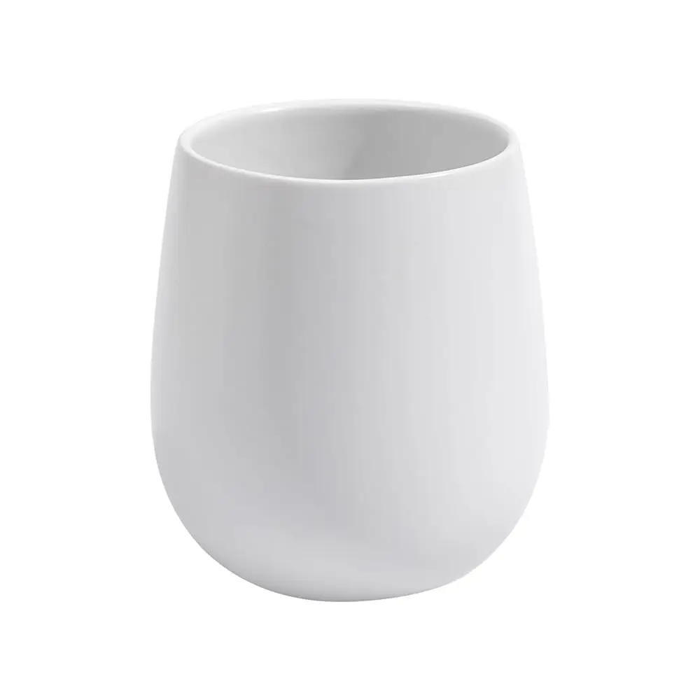 

Белый керамический держатель для зубных щеток - маленький держатель для зубных щеток для ванной комнаты, 11 унций, многоразовая чашка для полоскания рта, держатель для зубной пасты, для макияжа