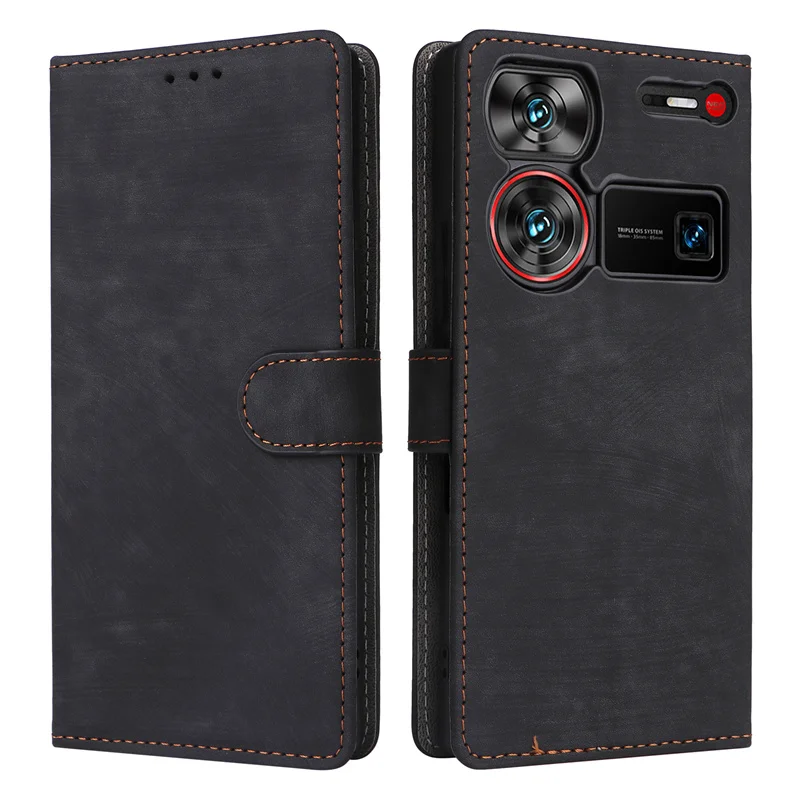 For Nubia Z60 Ultra Case Wallet Anti-theft Brush Magnetic Flip Leather Case For ZTE Nubia Z60 Ultra Z60Ultra 5G Phone Case