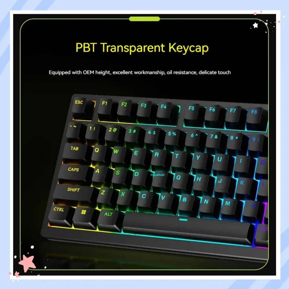 VGN ATK ATK75 Keyboard 68 Magnetic Switch Quick Trigger Washers Aluminium Alloy RGB Mechanical Keyboard Win Mac PC Gamer