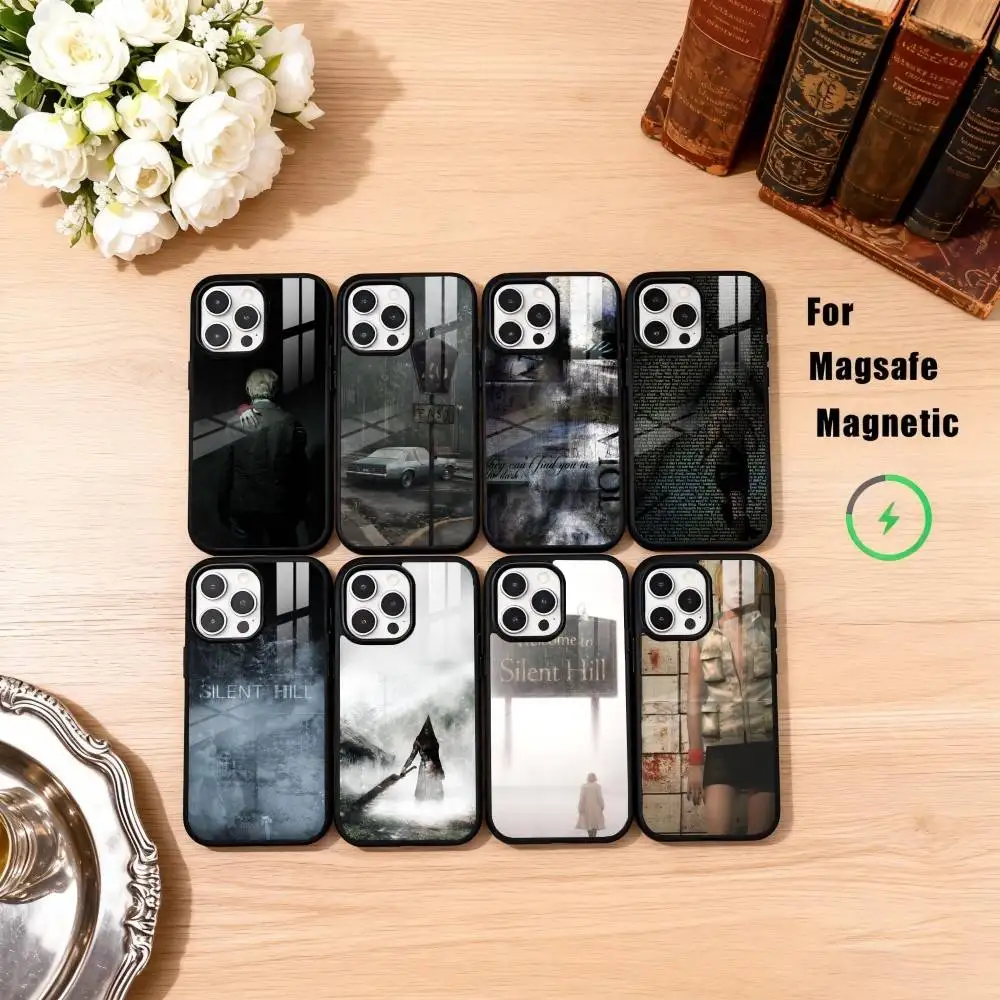 

S-Silent H-Hill Horror Game Phone Case For iPhone17,16,15,14,13,12,11 Plus,Pro Max Magnetic For Magsafe Wireless Charging