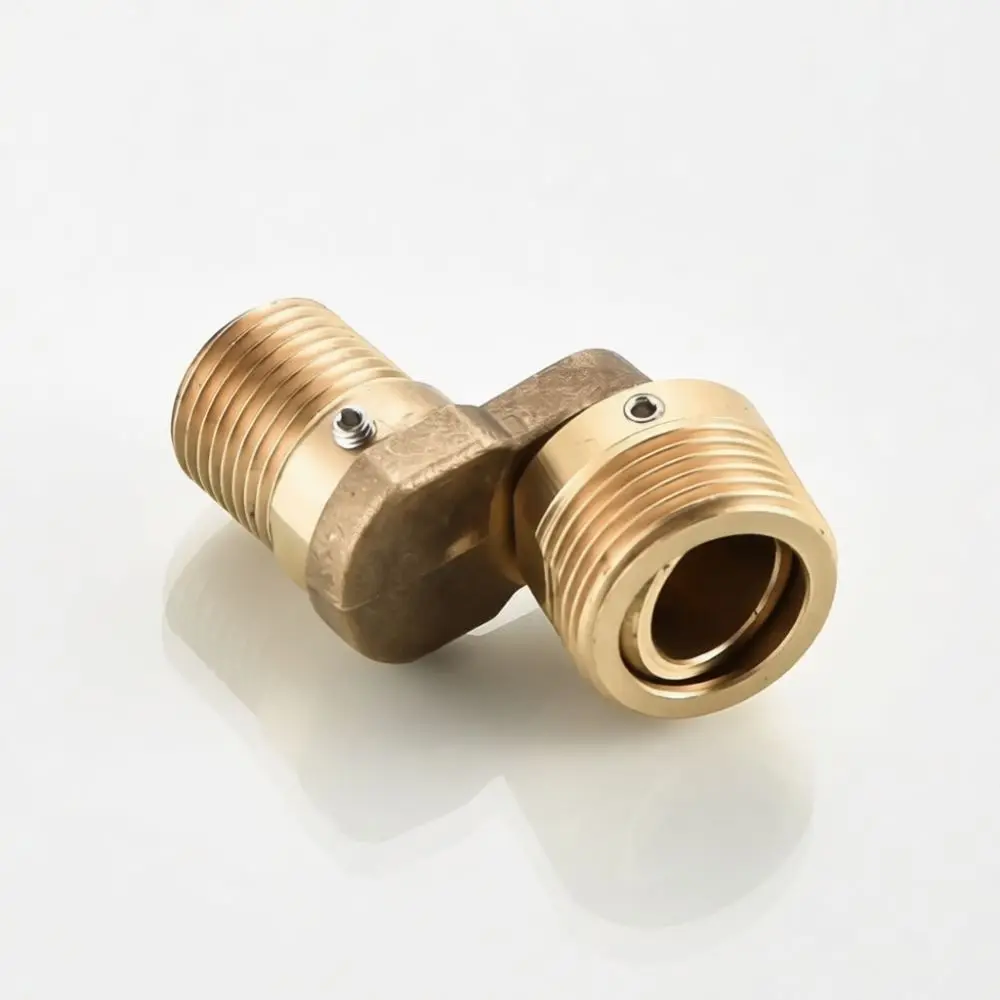 Brass Universal Shower Mixer Curved Foot Adapter Adjustable Angle Pipe Fitting Connector For Bathroom Faucet Installation