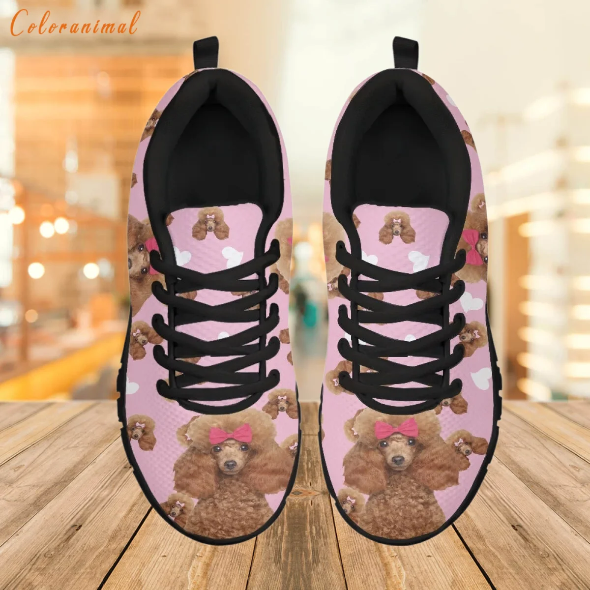 

Cute Puppy Teddy Pattern Walking Sneakers for Woman Men Wear-Resistant Fashion Jogging Shoes Leisure Flats Footwear New Fashion