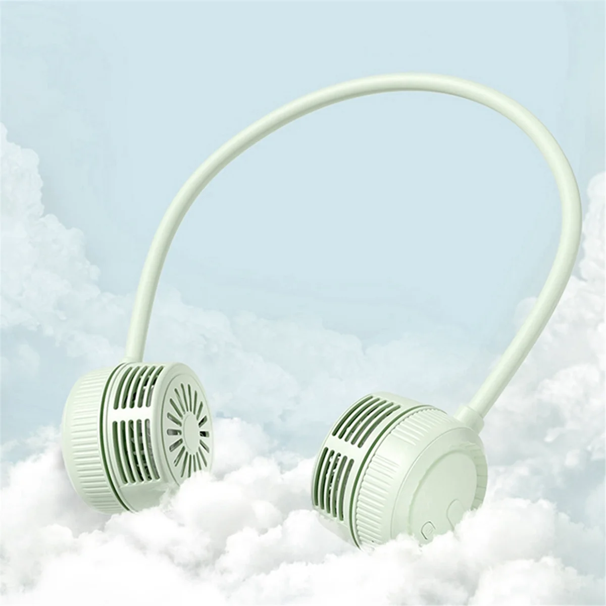 ventilador Ventilador de cuello portátil Manos libres Recargable - 3 velocidades, Carga rápida tipo C, Diseño plegable silencioso, para viajes, deportes