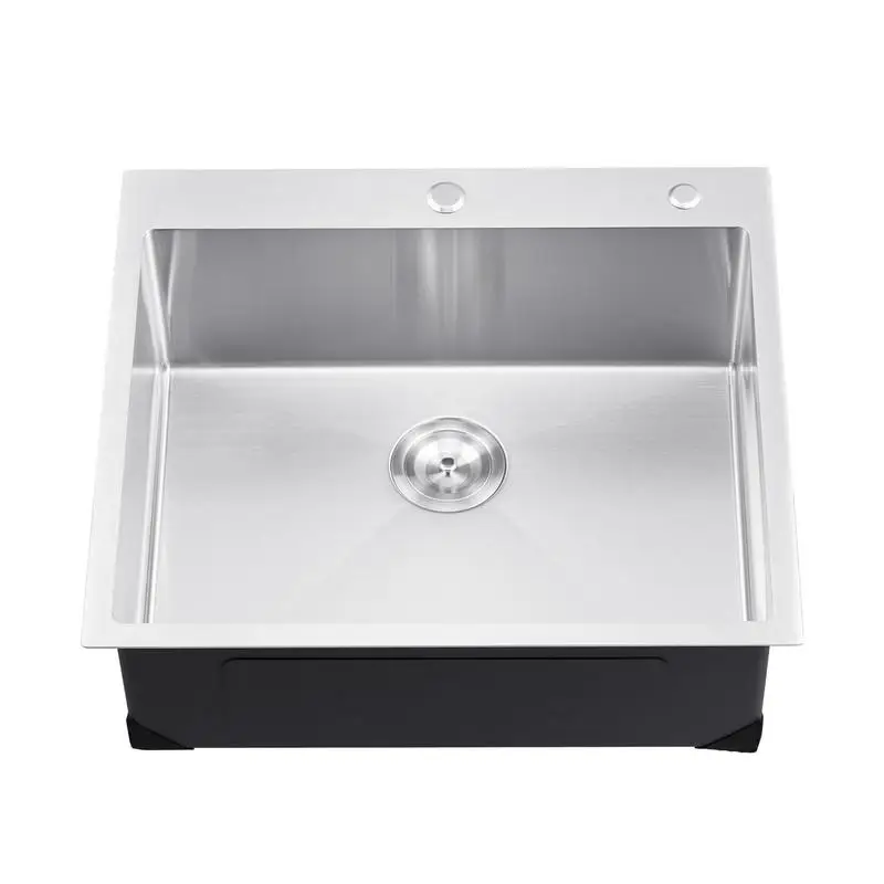 

25 inch Kitchen Sink Workstation, 304 Stainless Steel Top Mount Sinks, Drop-In Single Bowl Farmhouse Basin with Accessories, Household Dishwasher Sinks for RV, Prep Kitchen, Laundry Room, Bar