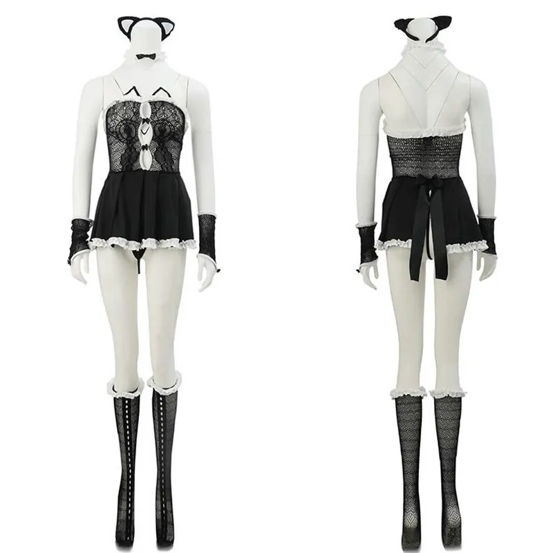 Sexy Cosplay Costume Maid Outfits Exotic Bodysuit Clothing Lolita Bra and Panty Set Stockings Anime Bikini Set Kawaii Girls