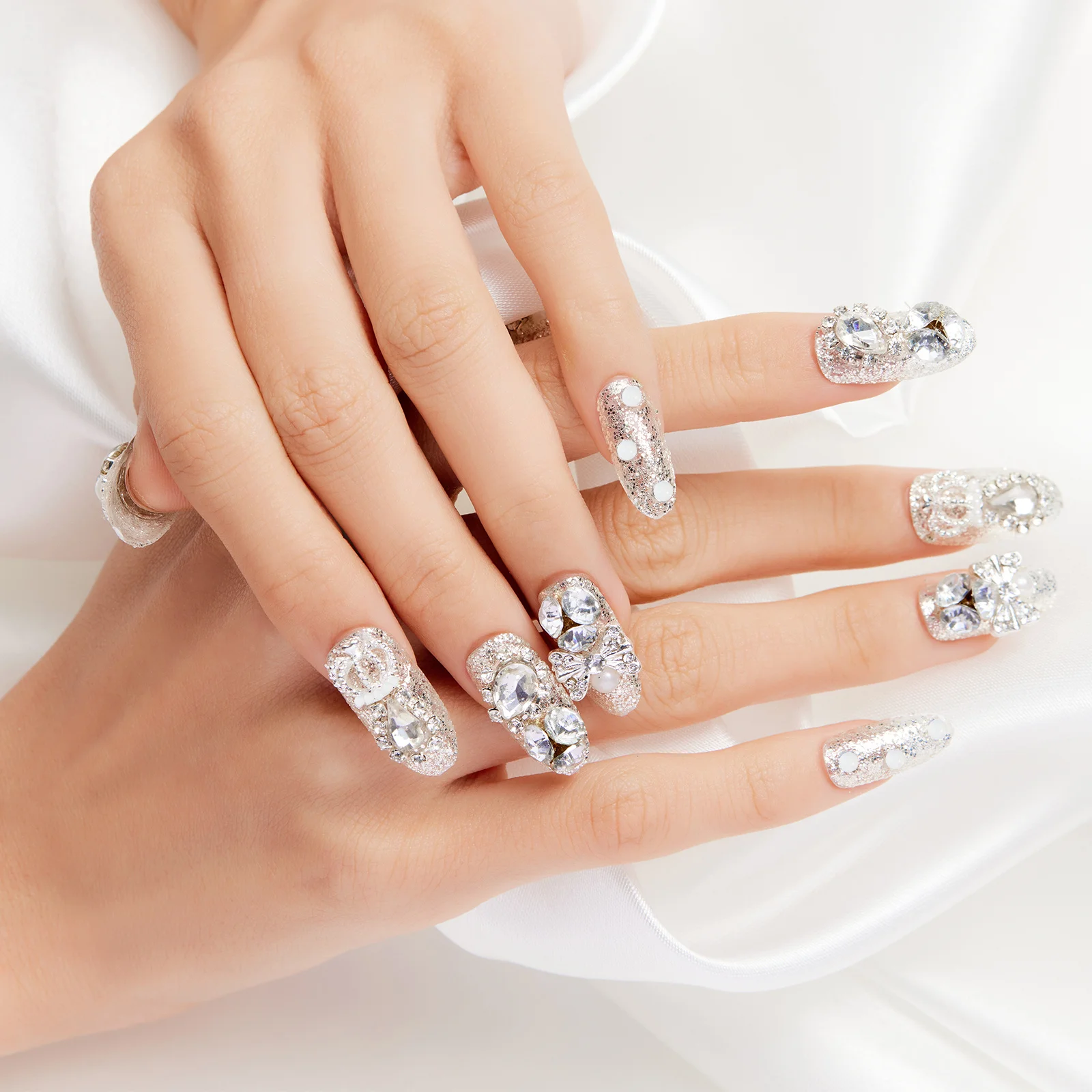 

Diamond Manicure Dried Flowers for Nails Supplies Stickers Chain Photo Cuff Stones Embellishments Delicate