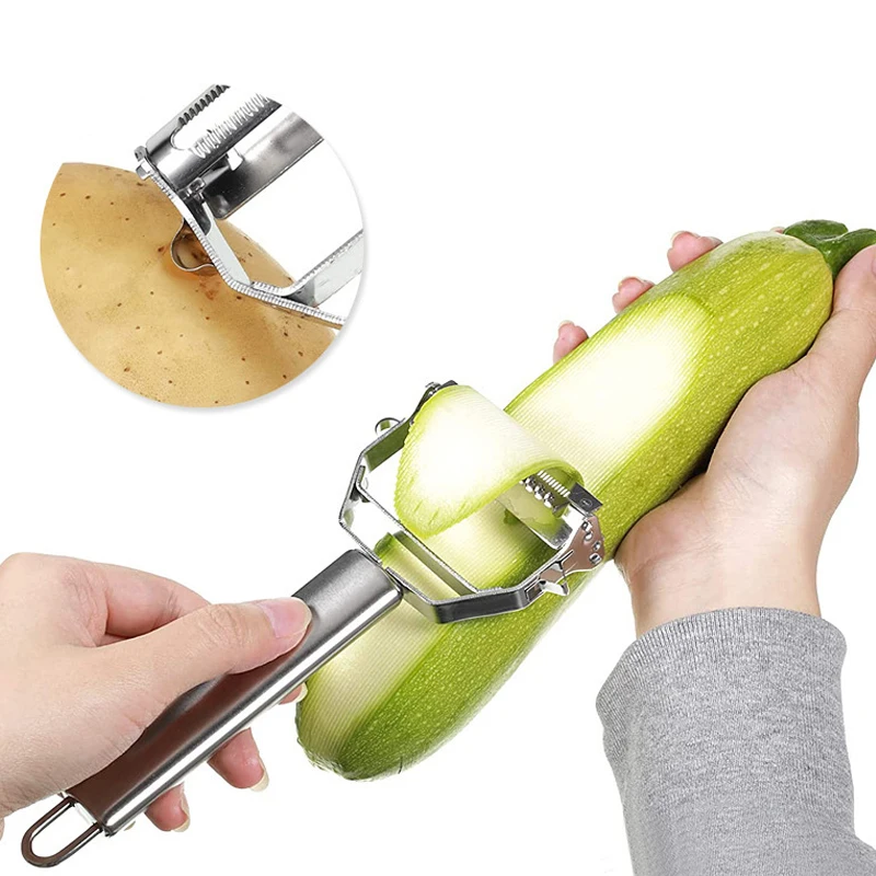 4in1 Vegetable Peeler Stainless Steel Melon Planer Multifunc