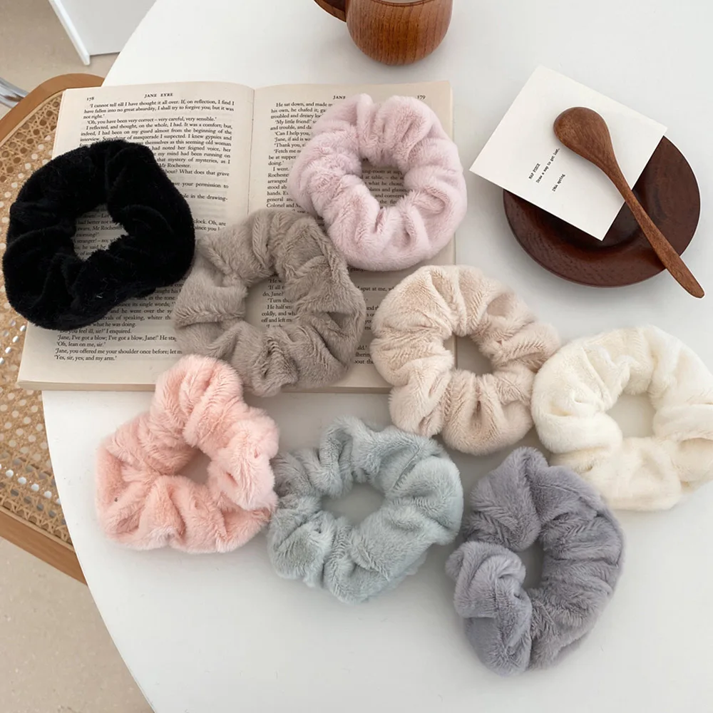 

Fashion Women Hair Ring Hair Accessories Hair Tie Headwear Ponytail Holder Hair Rope Plush Scrunchie Rubber Band