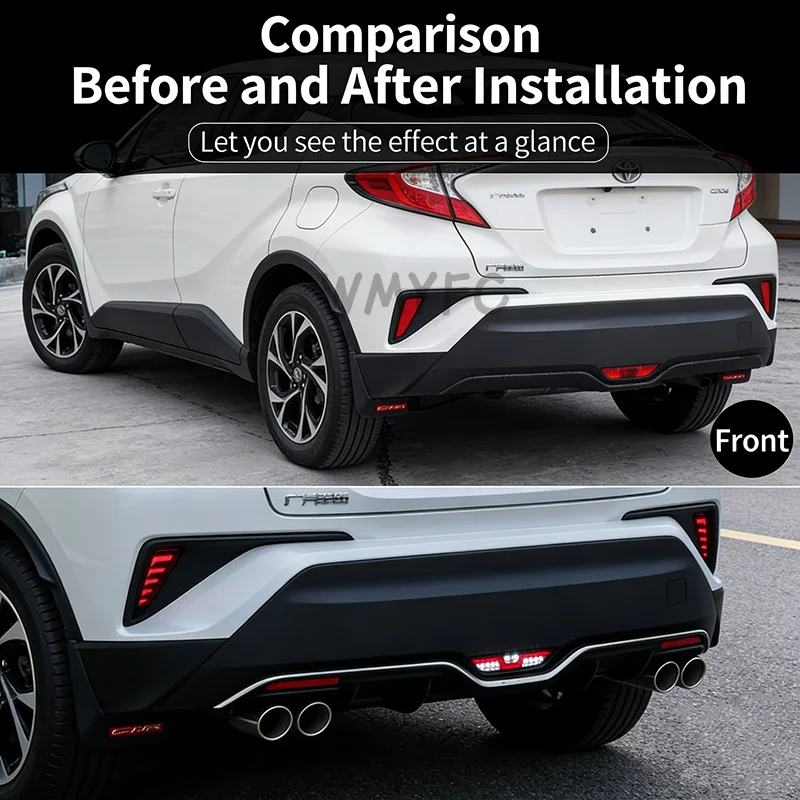 Rear Bumper Diffuser For Toyota C-HR GT sports  / IZOA Rear Bumper Lip Spoiler Splitter Body Kit Exterior Accessories