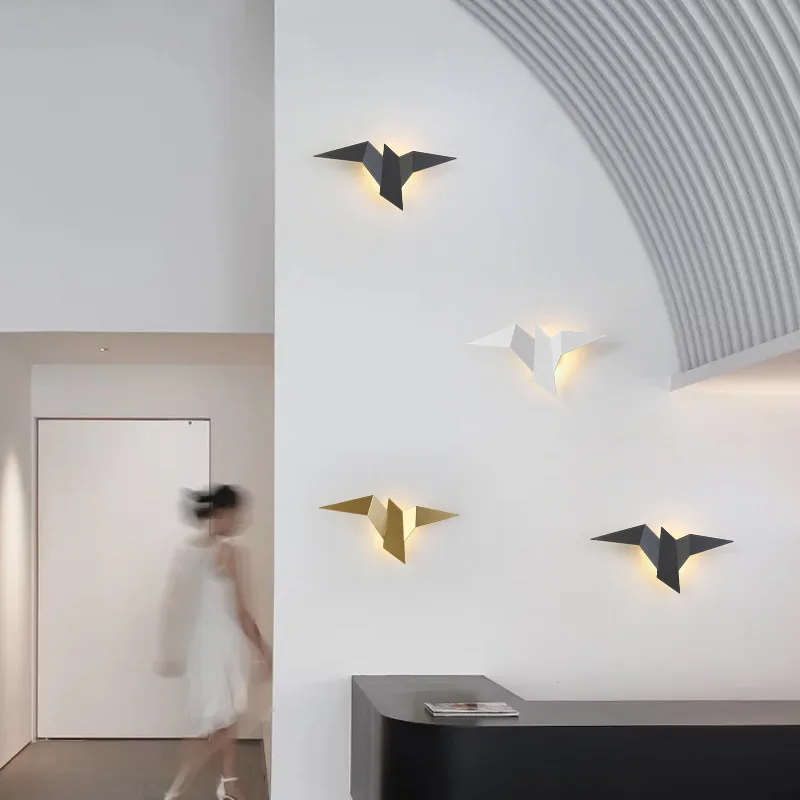 Imagem -04 - Nordic Led Bird Lâmpadas de Parede para Decoração do Quarto Luzes Interiores Iluminação Moderna para Casa Escadas Luminárias de Cabeceira Novo