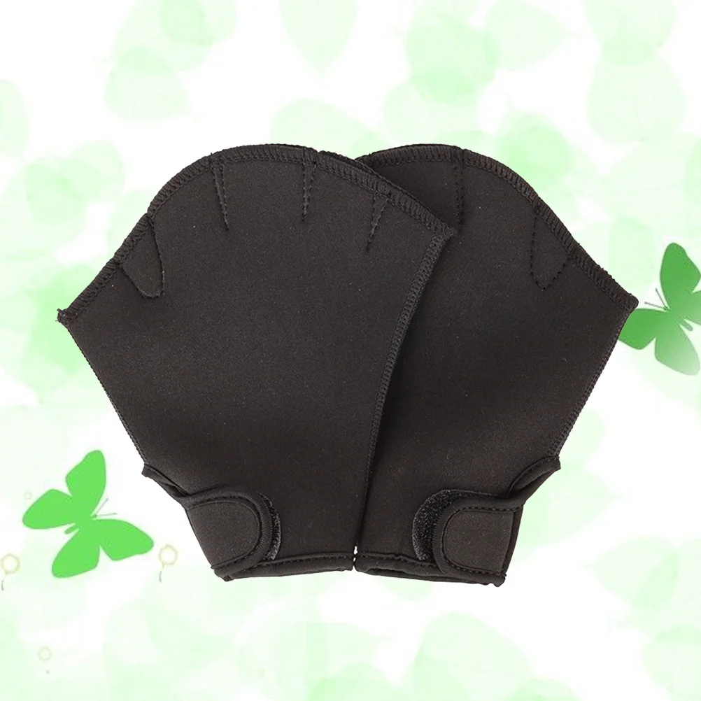 

1Pair Swimming Gloves with Webbed Fins for Upper Body Workout Soft Sweat Absorbing Material Ideal for Pool Training Swim Gear