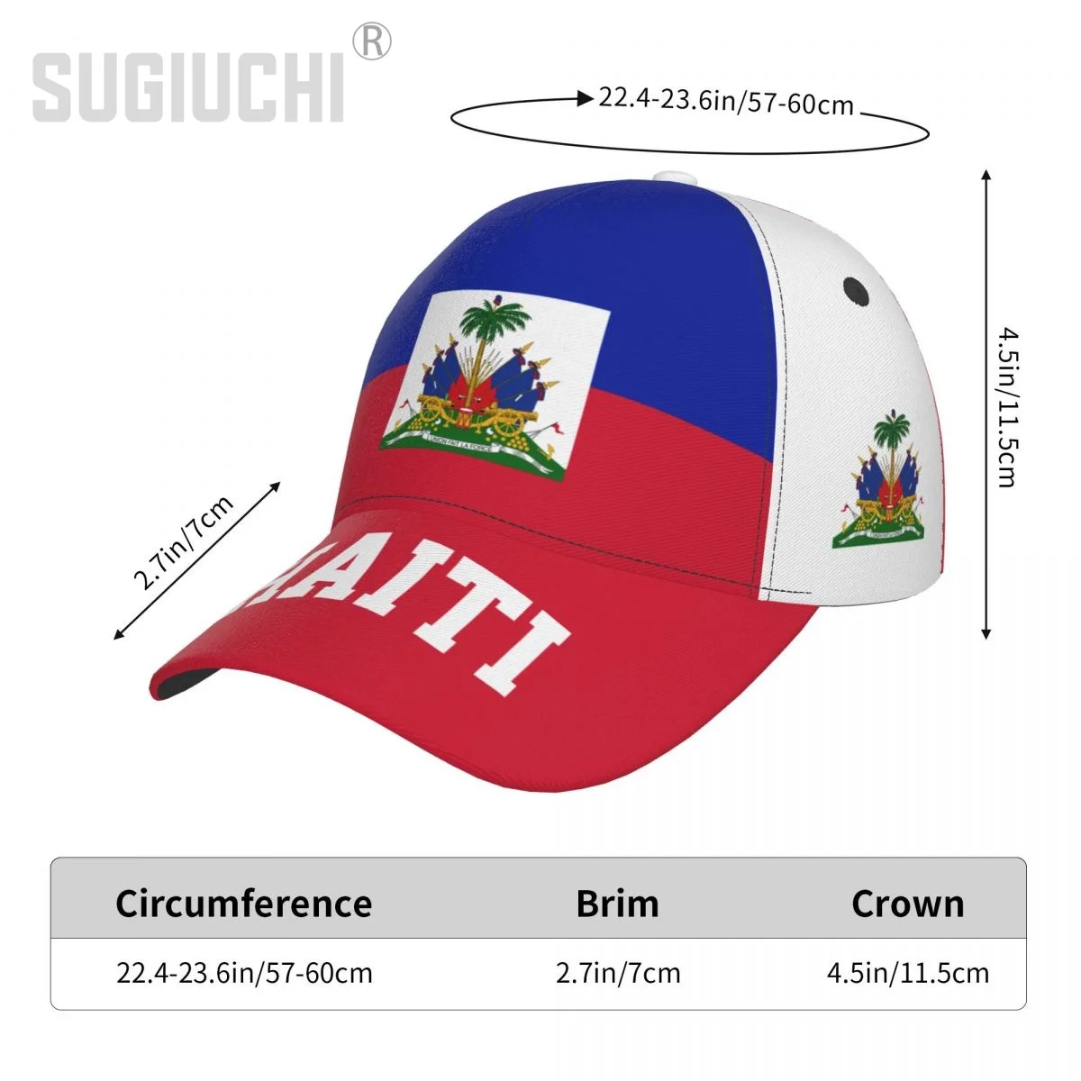 Unisex Haiti Flag Haitian Adult Baseball Cap Patriotic Hat for Baseball Soccer Fans Men Women