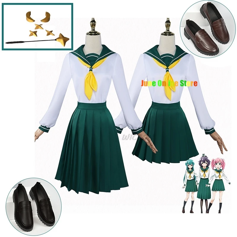 Anime Cos I admire magical girls Hiiragi Utena Cosplay Costumes Outfit Halloween school Uniform Suits shoes star stick ornament