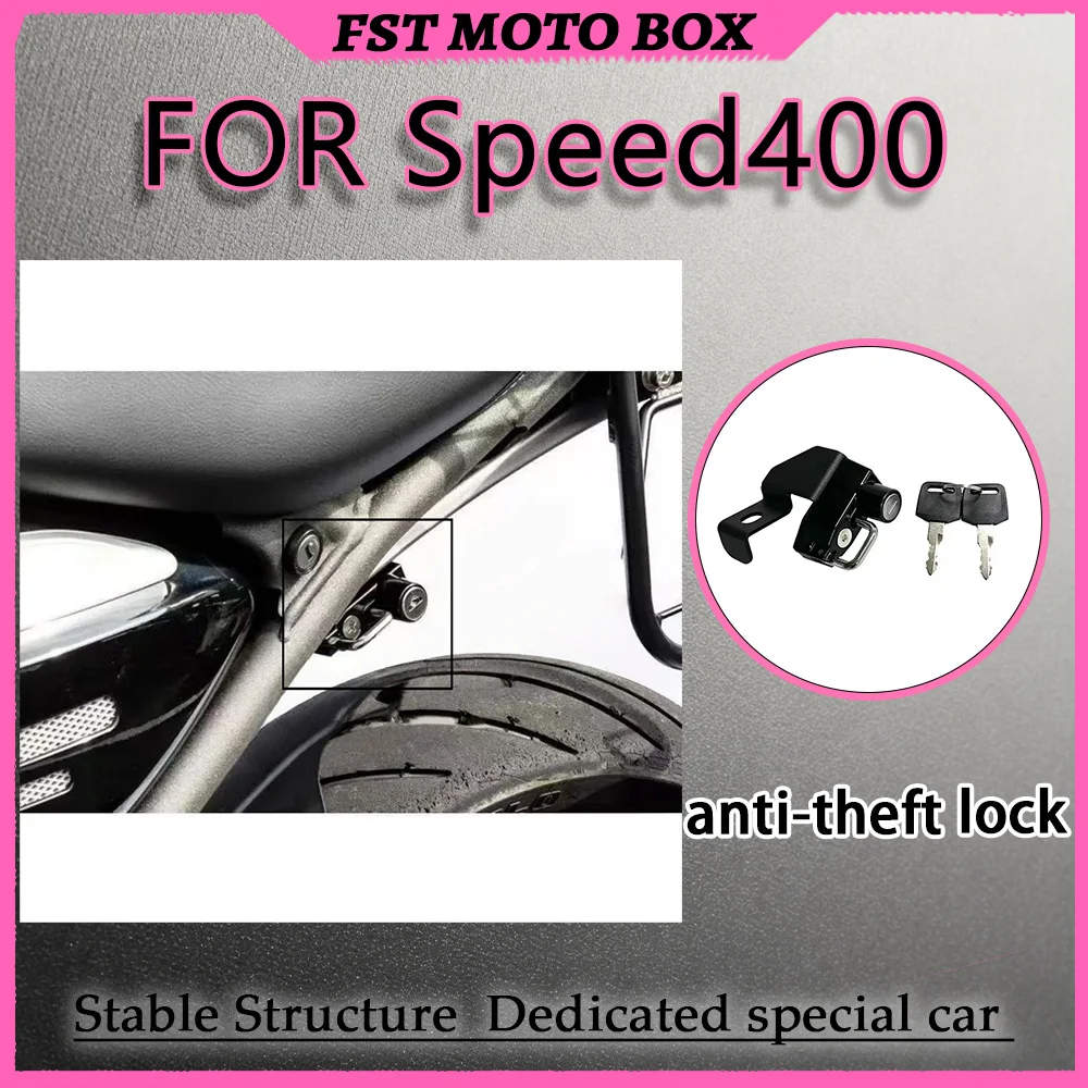 FOR Speed400 Modified Vehicle Helmet Safety Lock Thickened Carbon Steel Body Waterproof Rust-Proof Anti-Theft Small Accessory