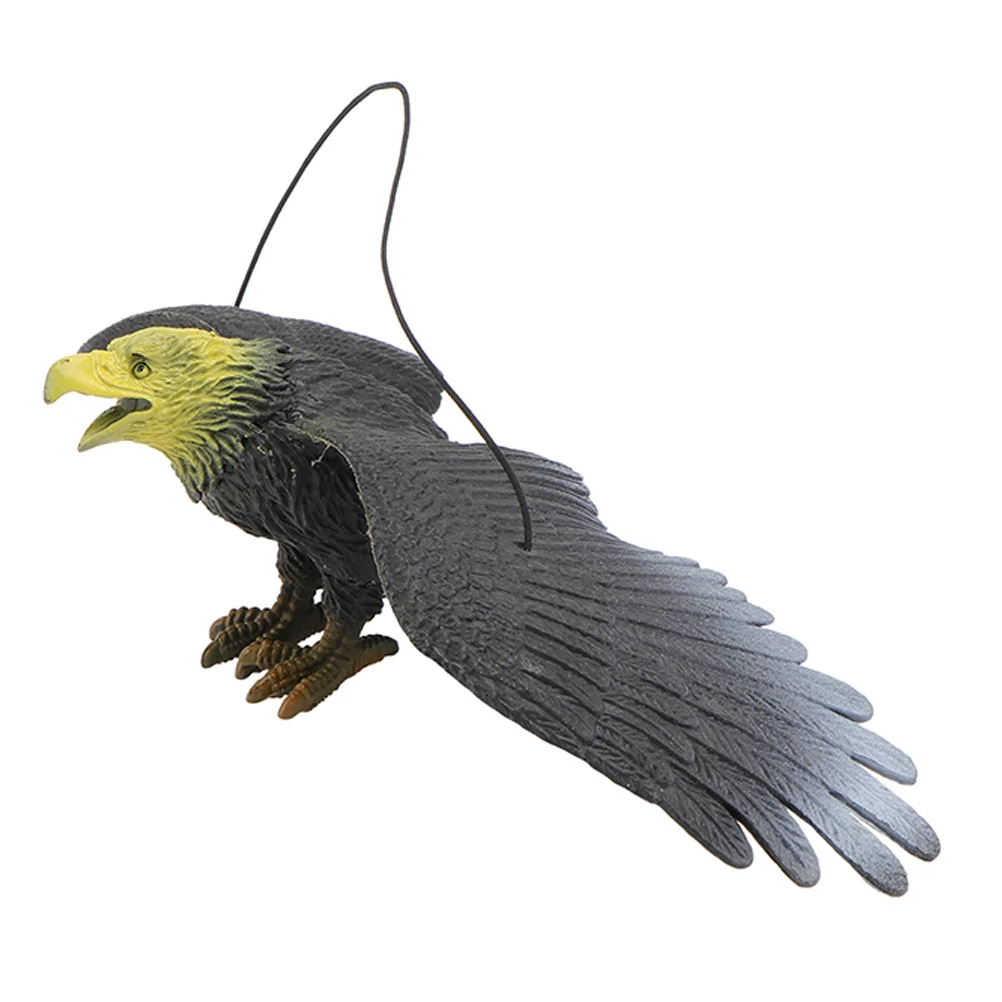 Decoy Lifelike Flying Hawk Decoy Hanging Strings Eagle Shaped Bird Deterrent Fake Scarer Cat Bird